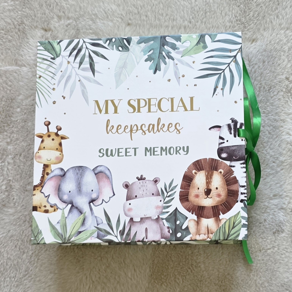 Baby Keepsake Box Newborn Memory Organizer